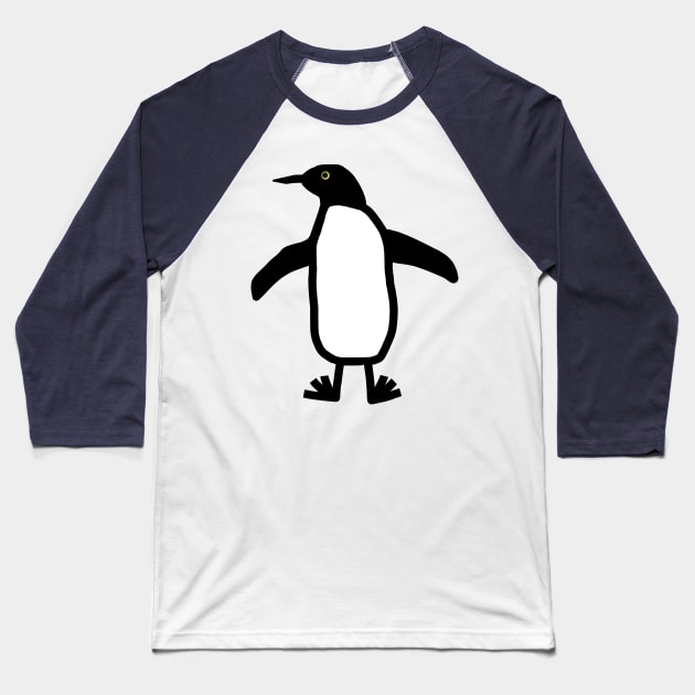 Cute Animals Doodle Penguin Baseball T-Shirt by ellenhenryart